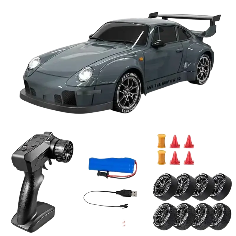 Jouet Pour Garçon Voiture Rapide RC Mustang 4WD, 1/24, Contrôle À Distance, Pneu Remplaçable