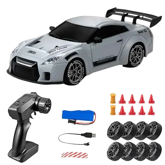 Jouet Pour Garçon Voiture Rapide RC Mustang 4WD, 1/24, Contrôle À Distance, Pneu Remplaçable