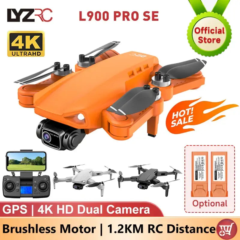 LYZRC officiel L900 PRO SE drone 4K professionnel LYZRC sans balais GPS 5G WIFI hélicoptère pliable quadrirotor - Drone