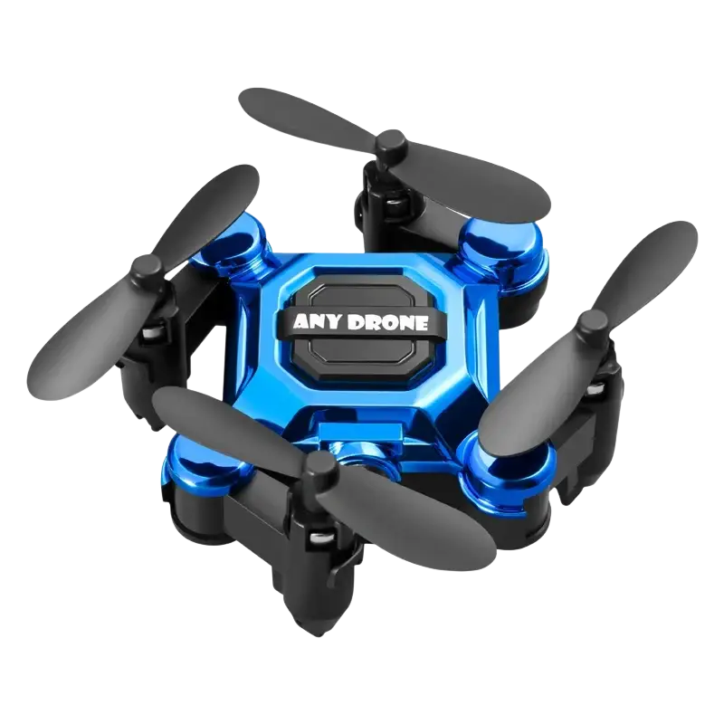 Mini drone pliable Any Drone 4K professionnel bleu métallique K04 - Drone