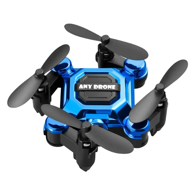 Mini drone pliable Any Drone 4K professionnel bleu métallique K04 - Drone