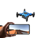 Mini drone pliable Any Drone 4K professionnel bleu métallique K04 - Drone