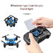 Mini drone pliable Any Drone 4K professionnel bleu métallique K04 - Drone