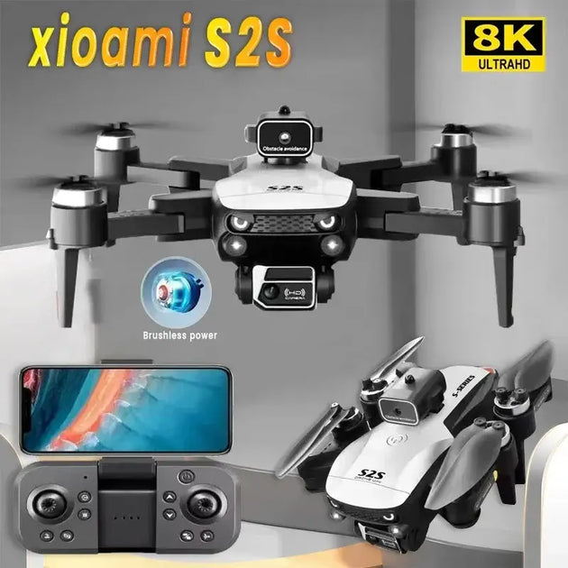 Nouveau S2S Mini Drone professionnel 8K HD caméra mouche 25Min évitement d'obstacles sans brosse pliable quadrirotor optique pour Xiaomi - Https://jimmyscholtus.com