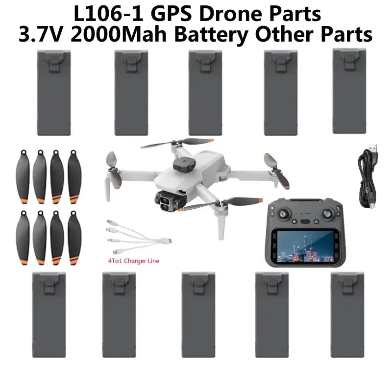Pièces et accessoires pour drone GPS L106-1 avec batterie 2000mAh - Accessoire drone