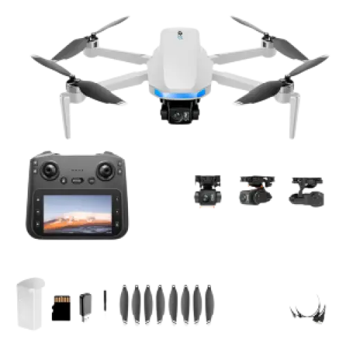 S-X1 Drone GPS 4K Professionnel avec Caméra HD Cardan 3 Axes Transmission d’Image 5G Contrôle Écran FPV Jouet Dron
