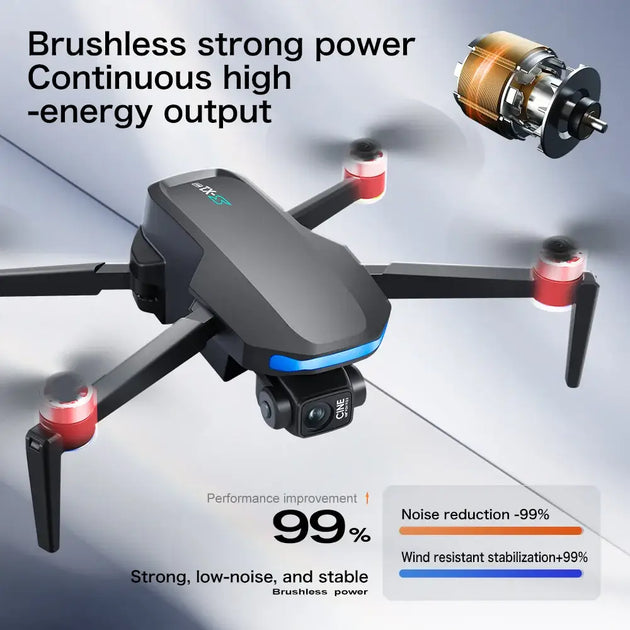 S-X1 Drone GPS 4K Professionnel avec Caméra HD Cardan 3 Axes Transmission d’Image 5G Contrôle Écran FPV Jouet Dron