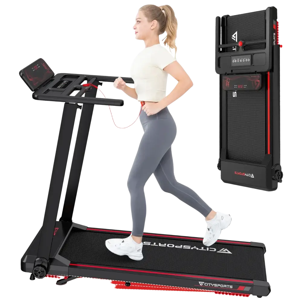 Tapis roulant électrique pliant CITYSPORTS PRO avec inclinaison - vitesse maximale de 12 km/h contrôle par application