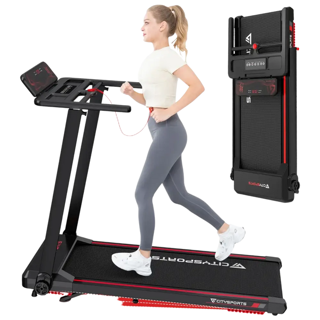 Tapis roulant électrique pliant CITYSPORTS PRO avec inclinaison - vitesse maximale de 12 km/h contrôle par application