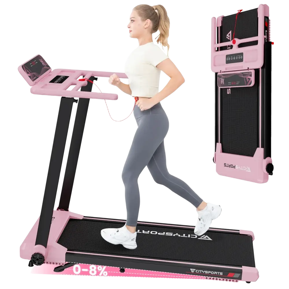 Tapis roulant électrique pliant CITYSPORTS PRO avec inclinaison - vitesse maximale de 12 km/h contrôle par application