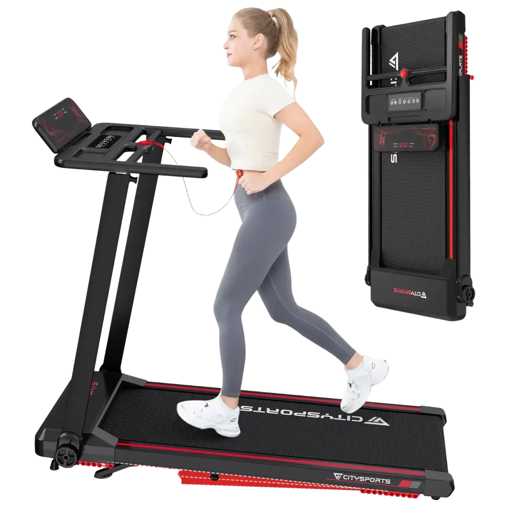 Tapis roulant électrique pliant CITYSPORTS PRO avec inclinaison - vitesse maximale de 12 km/h contrôle par application