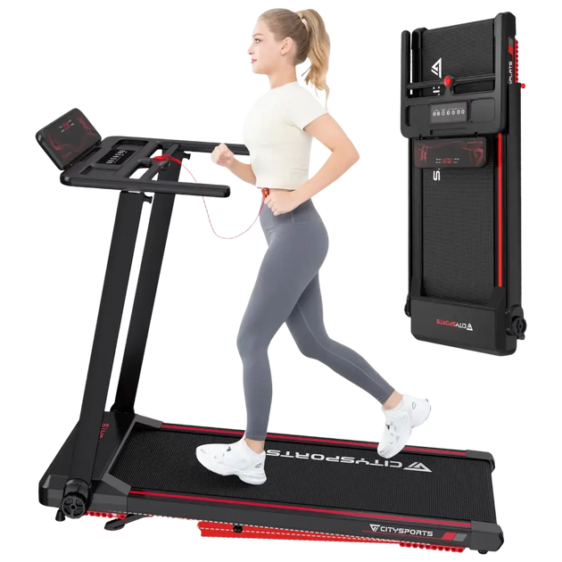 Tapis roulant électrique pliant CITYSPORTS PRO avec inclinaison - vitesse maximale de 12 km/h contrôle par application