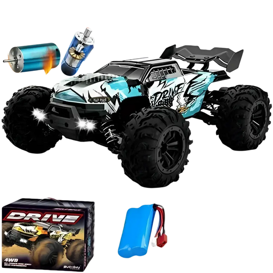 Voiture RC à dérive 1:16, 80 km/h, LED, 4WD, camion monstre télécommandé pour enfants et adultes