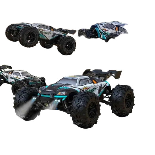 Voiture RC à dérive 1:16, 80 km/h, LED, 4WD, camion monstre télécommandé pour enfants et adultes