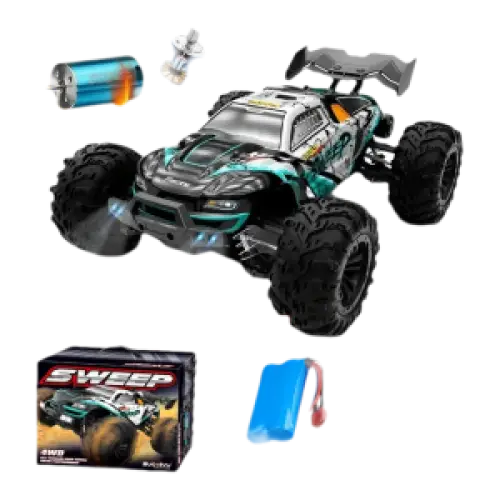 Voiture RC à dérive 1:16, 80 km/h, LED, 4WD, camion monstre télécommandé pour enfants et adultes