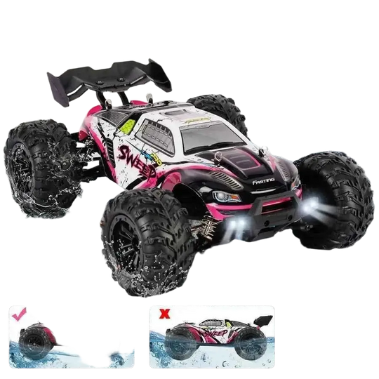 Voiture RC à dérive 1:16, 80 km/h, LED, 4WD, camion monstre télécommandé pour enfants et adultes