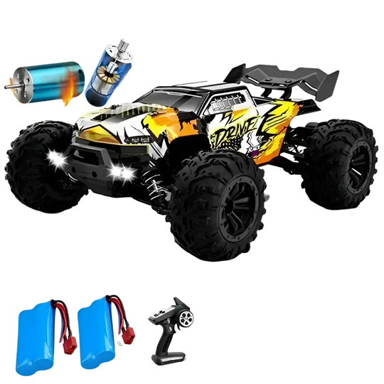 Voiture RC à dérive 1:16, 80 km/h, LED, 4WD, camion monstre télécommandé pour enfants et adultes