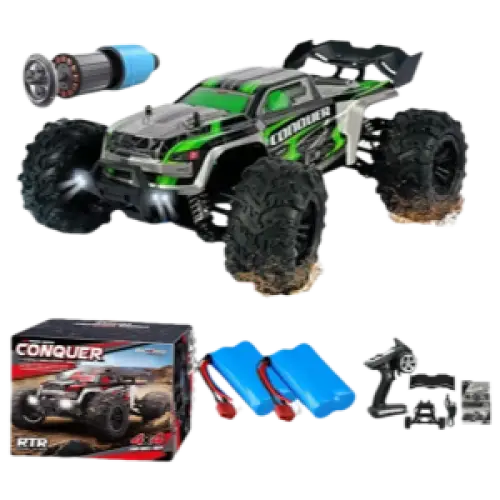 Voiture RC à dérive 1:16, 80 km/h, LED, 4WD, camion monstre télécommandé pour enfants et adultes