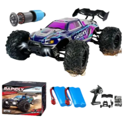 Voiture RC à dérive 1:16, 80 km/h, LED, 4WD, camion monstre télécommandé pour enfants et adultes