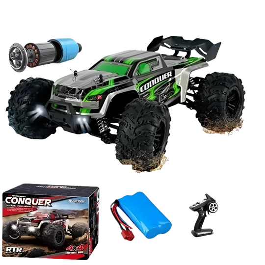 Voiture RC à dérive 1:16, 80 km/h, LED, 4WD, camion monstre télécommandé pour enfants et adultes