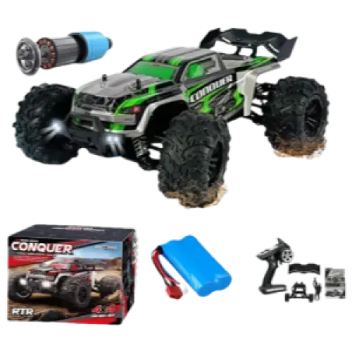 Voiture RC à dérive 1:16, 80 km/h, LED, 4WD, camion monstre télécommandé pour enfants et adultes