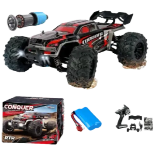 Voiture RC à dérive 1:16, 80 km/h, LED, 4WD, camion monstre télécommandé pour enfants et adultes