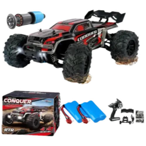 Voiture RC à dérive 1:16, 80 km/h, LED, 4WD, camion monstre télécommandé pour enfants et adultes