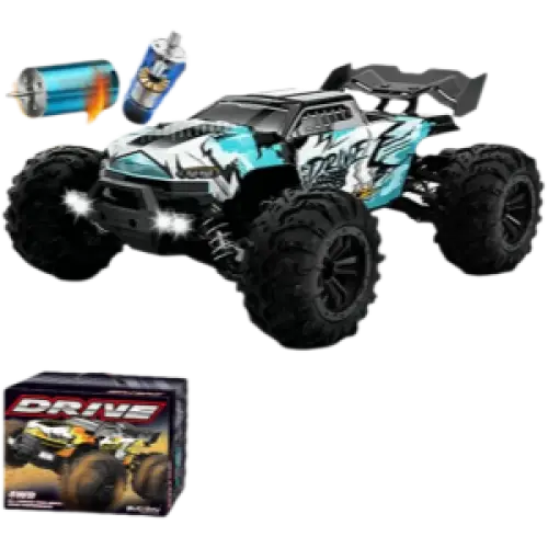 Voiture RC à dérive 1:16, 80 km/h, LED, 4WD, camion monstre télécommandé pour enfants et adultes