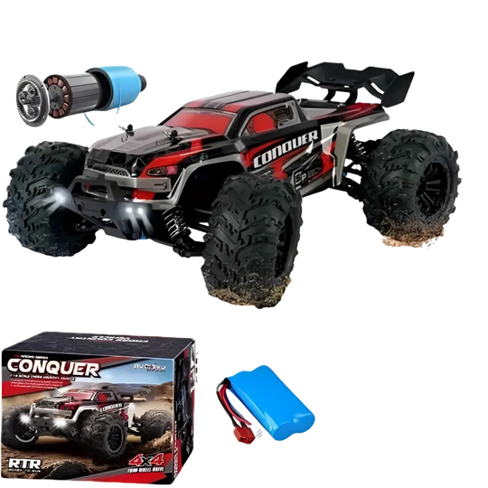 Voiture RC à dérive 1:16, 80 km/h, LED, 4WD, camion monstre télécommandé pour enfants et adultes