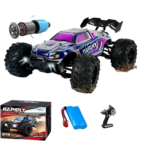 Voiture RC à dérive 1:16, 80 km/h, LED, 4WD, camion monstre télécommandé pour enfants et adultes