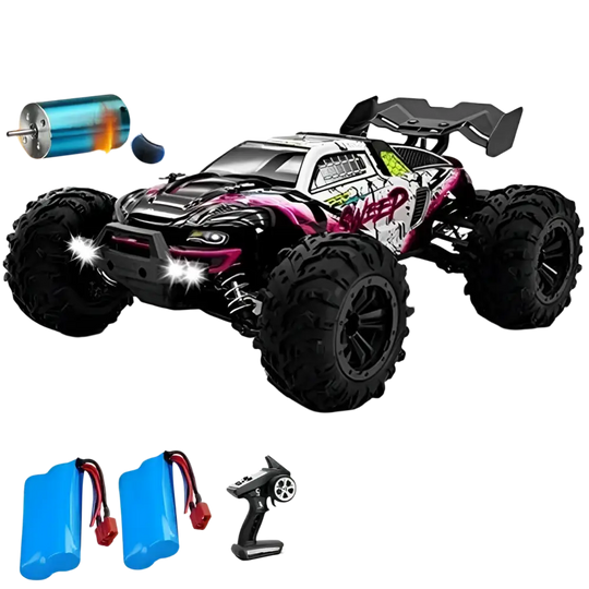 Voiture RC à dérive 1:16, 80 km/h, LED, 4WD, camion monstre télécommandé pour enfants et adultes