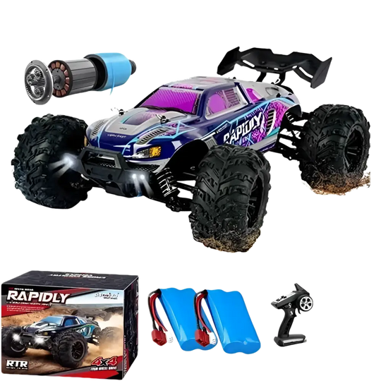 Voiture RC à dérive 1:16, 80 km/h, LED, 4WD, camion monstre télécommandé pour enfants et adultes