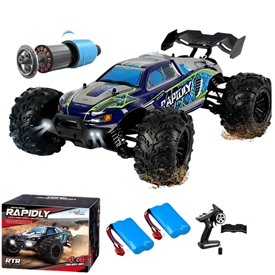 Voiture RC à dérive 1:16, 80 km/h, LED, 4WD, camion monstre télécommandé pour enfants et adultes