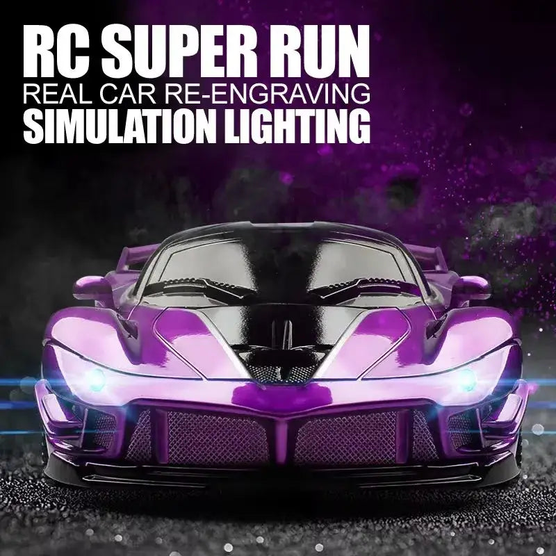 Voiture de sport haute vitesse RC 2.4G télécommandée 1:18 avec LED - jouet voiture rc télécommandée.