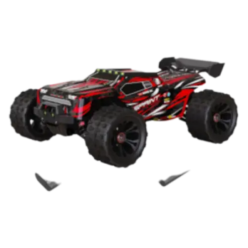 Voiture RC tout-terrain 80 KM/H, camion monstre télécommandé 4WD 1/14 avec phare LED sans balais, jouets idéaux pour garçons, cadeau parfait