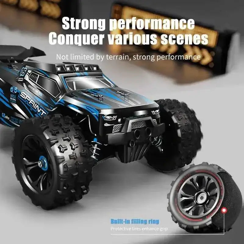 Voiture télécommandée enfant 1:16 VersiRC LED 85 Km/h, Camion Monster 4x4 à Dérive, Jouets Wltoys 124017