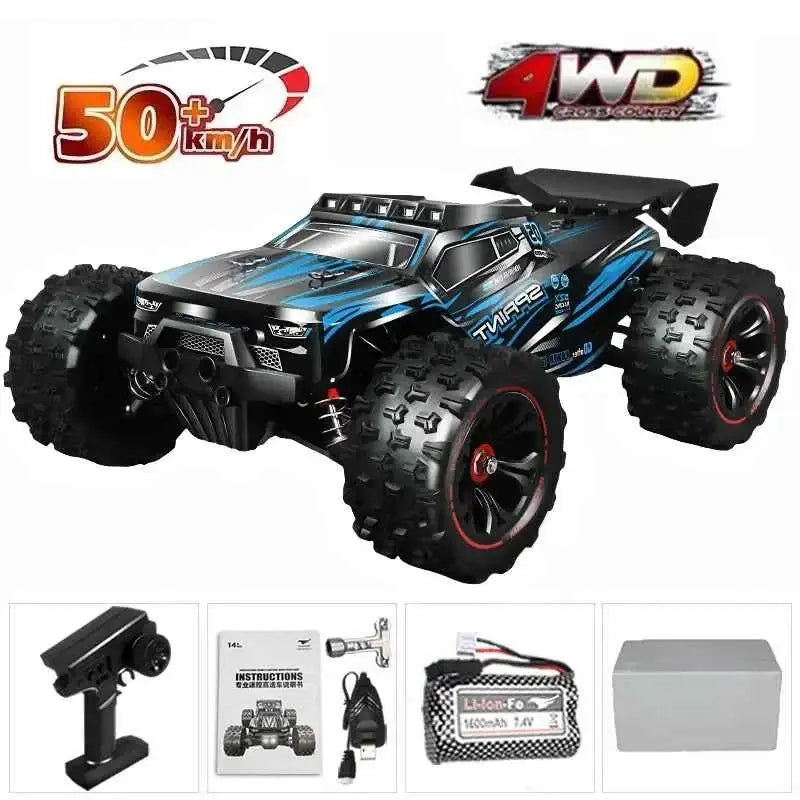 Voiture télécommandée enfant 1:16 VersiRC LED 85 Km/h, Camion Monster 4x4 à Dérive, Jouets Wltoys 124017